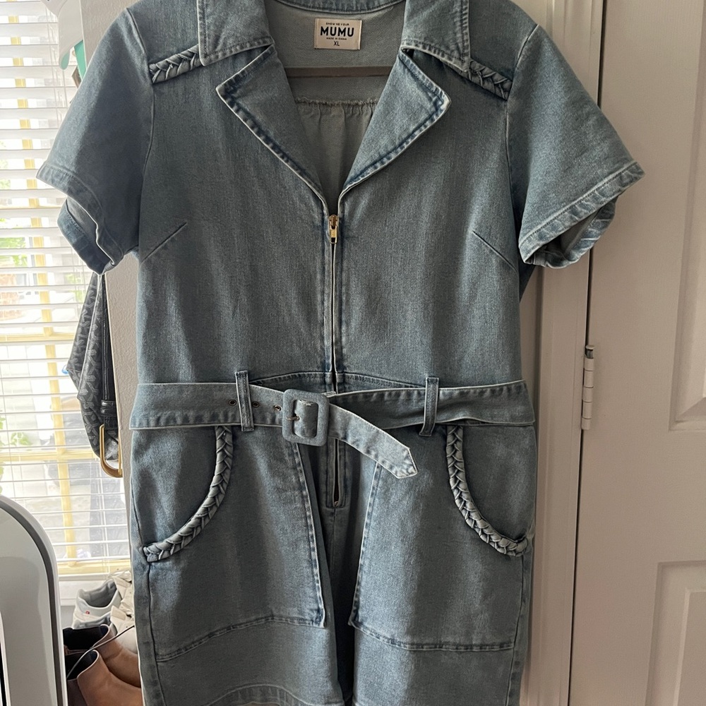 Show Me Your Mumu Denim Outlaw Romper